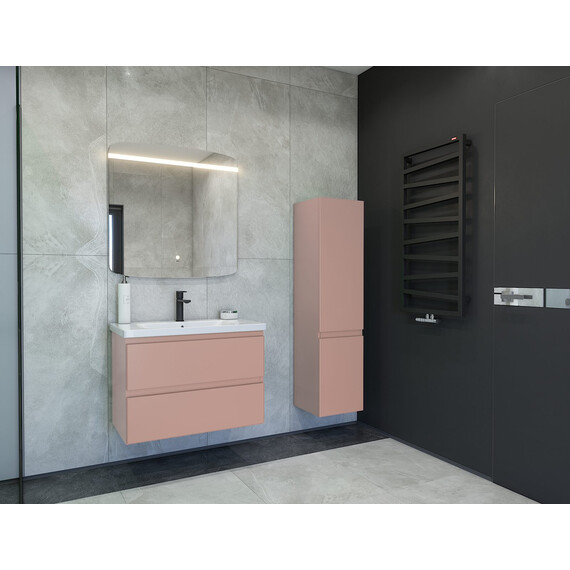 Тумба подвесная с раковиной Caprigo Форте 80 см 36112-SF026, розовый - фото 4