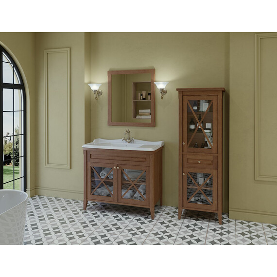 Тумба напольная с раковиной-столешницей Caprigo Napoli 100 см 33625-075.000.00.20, тёмное дерево - фото 4