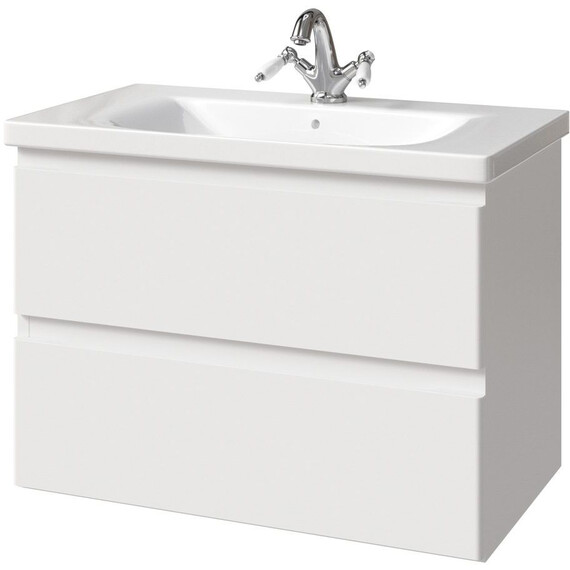 Тумба подвесная с раковиной Caprigo Форте 80 см 36112-SF027 - фото 