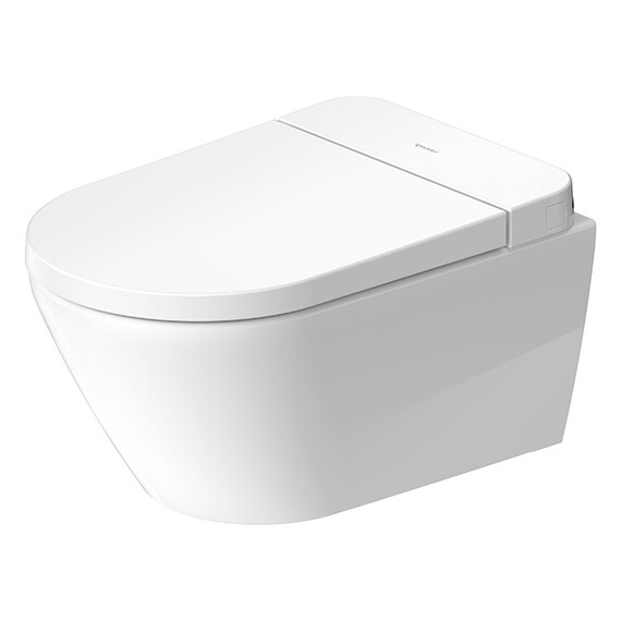 Унитаз подвесной безободковый Duravit D-Neo 2502092096 с сиденьем микролифт Sensowash (покрытие Hygieneglaze) - фото 