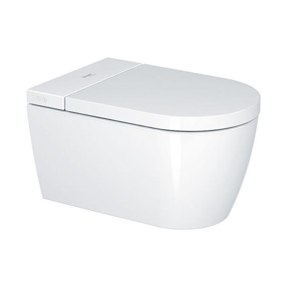 Унитаз подвесной безободковый Duravit Starck F Plus 2510092096 с сиденьем микролифт Sensowash (покрытие Hygieneglaze) - фото 