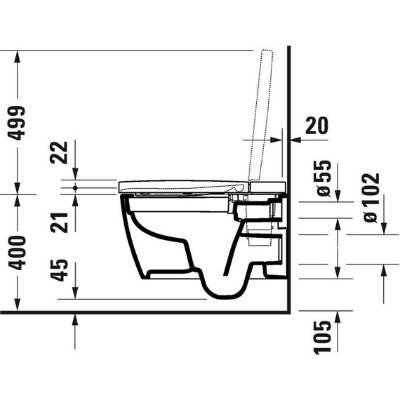 Унитаз подвесной безободковый Duravit Starck F Plus 2510092096 с сиденьем микролифт Sensowash (покрытие Hygieneglaze) - фото 5