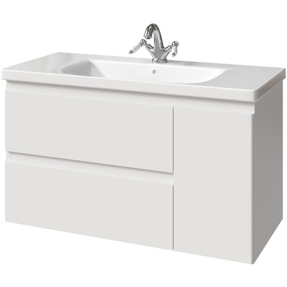 Тумба подвесная с раковиной-столешницей Caprigo Форте 100 см 36115R-SF027 - фото 