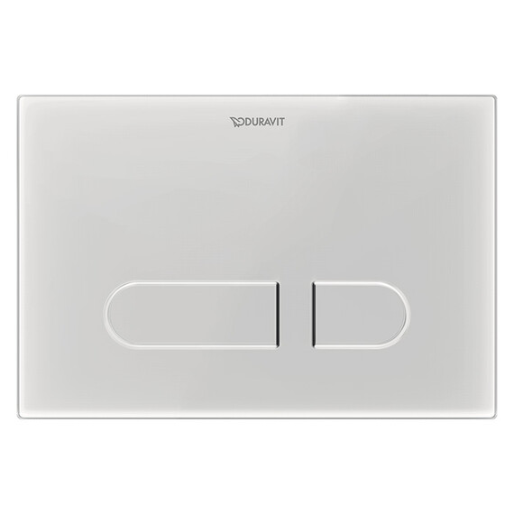 Инсталляция с подвесным безободковым унитазом Duravit Starck F Plus с сиденьем Sensowash и клавишей смыва белое стекло (покрытие Hygieneglaze) - фото 5