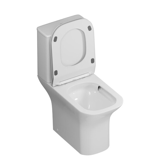 Унитаз-компакт безободковый Grossman Classic GR-4464SQ-K26 с тонкой крышкой микролифт (Система смыва торнадо) - фото 2