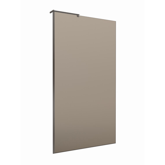Душевая перегородка BelBagno 100 см UNO-L-1-TB-100-BR-GM (стекло 8 мм) оружейная сталь/бронза - фото 4