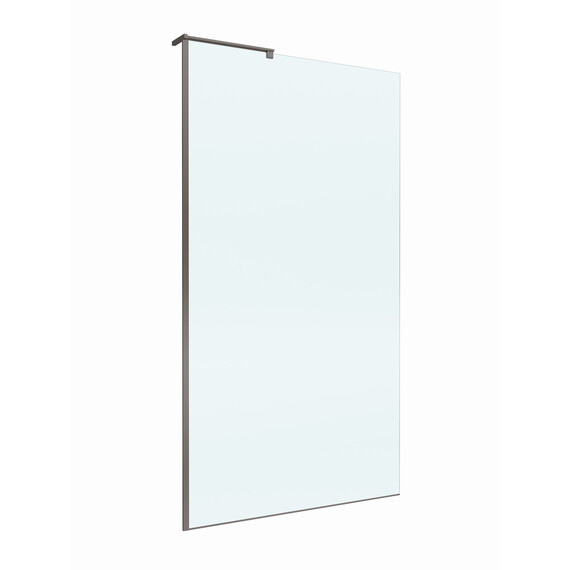 Душевая перегородка BelBagno 100 см UNO-L-1-TB-100-C-GM (стекло 8 мм) оружейная сталь/прозрачное - фото 4