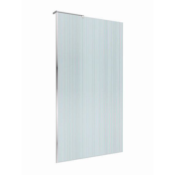 Душевая перегородка BelBagno 100 см UNO-L-1-TB-100-FL-Cr (стекло 8 мм) хром/рифленое - фото 4