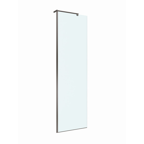Душевая перегородка BelBagno 70 см UNO-L-1-TB-70-C-GM (стекло 8 мм) оружейная сталь/прозрачное - фото 4