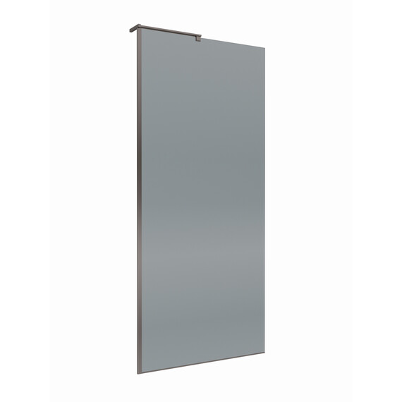 Душевая перегородка BelBagno 80 см UNO-L-1-TB-80-GR-GM (стекло 8 мм) оружейная сталь/тонированное - фото 4
