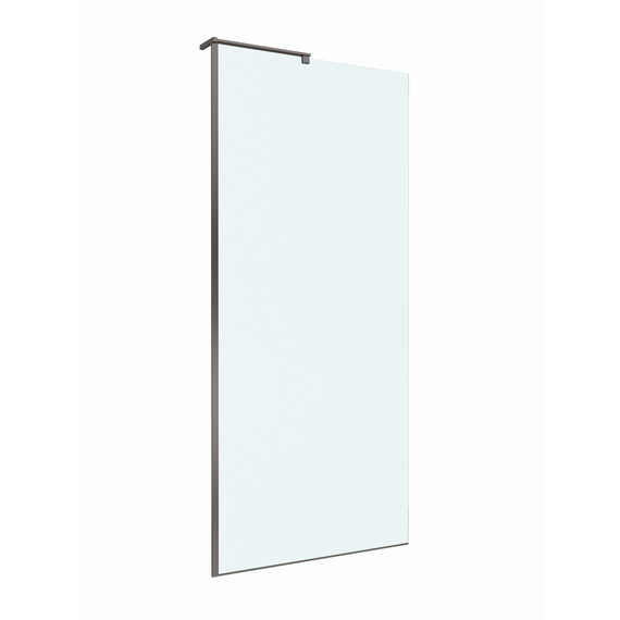 Душевая перегородка BelBagno 90 см UNO-L-1-TB-90-C-GM (стекло 8 мм) оружейная сталь/прозрачное - фото 4