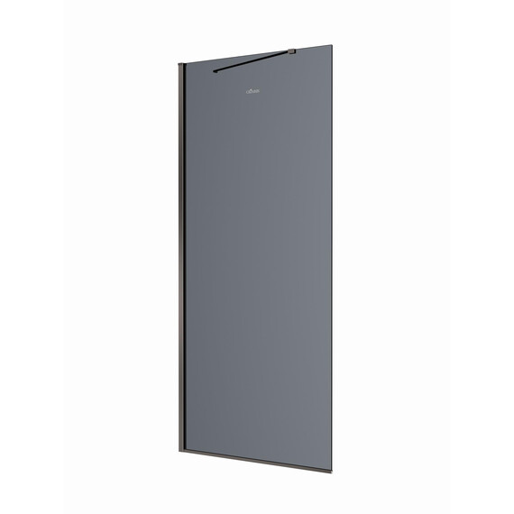 Душевая перегородка Cezares 100 см LIBERTA-L-1-TB-100-GR-GM (телескопический кронштейн, стекло 8 мм) оружейная сталь/тонированное - фото 4
