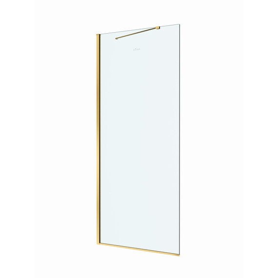 Душевая перегородка Cezares 105 см LIBERTA-L-1-TB-105-C-BORO (телескопический кронштейн, стекло 8 мм) брашированное золото/прозрачное - фото 4