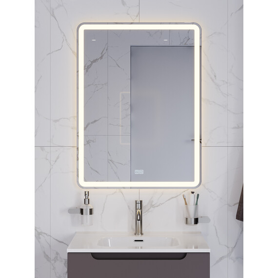 Зеркало BelBagno 60 см SPC-MAR-600-800-LED-3000K-TCH-WARM - фото 4