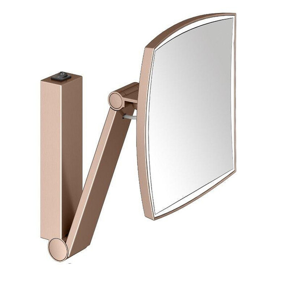 Зеркало косметическое настенное Keuco iLook move 17613299004, цвет красное золото шлифованное - фото 