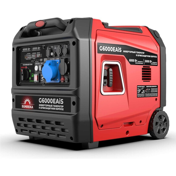 Бензиновый генератор инверторный Sunreka 5/6 кВт G6000EAiS - фото 2