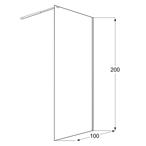Душевая перегородка Loranto Walk-in 100 см CS-Z02GG-100 (стекло 8 мм) серый матовый/рифленое - фото 5