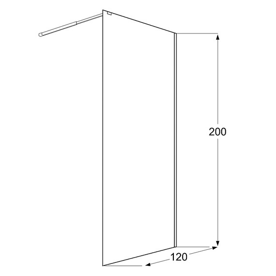 Душевая перегородка Loranto Walk-in 120 см CS-Z02GG-120 (стекло 8 мм) серый матовый/рифленое - фото 5