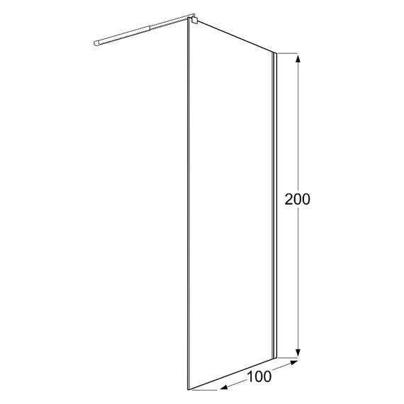 Душевая перегородка Loranto Walk-in 100 см CS-Z02S-100 (стекло 8 мм) сатин/рифленое - фото 3