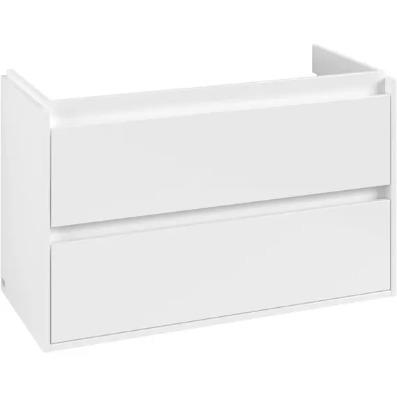 Тумба подвесная с раковиной-столешницей Villeroy&Boch Skyla 100 см C79900VE (раковина 5A51A501) brilliant white - фото 9
