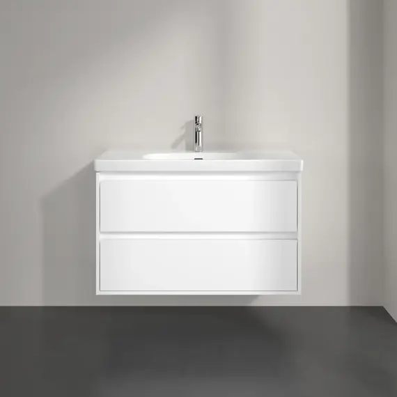 Тумба подвесная с раковиной-столешницей Villeroy&Boch Skyla 100 см C79900VE (раковина 5A51A501) brilliant white - фото 7