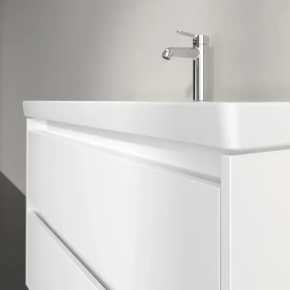 Тумба подвесная с раковиной-столешницей Villeroy&Boch Skyla 100 см C79900VE (раковина 5A51A501) brilliant white - фото 8