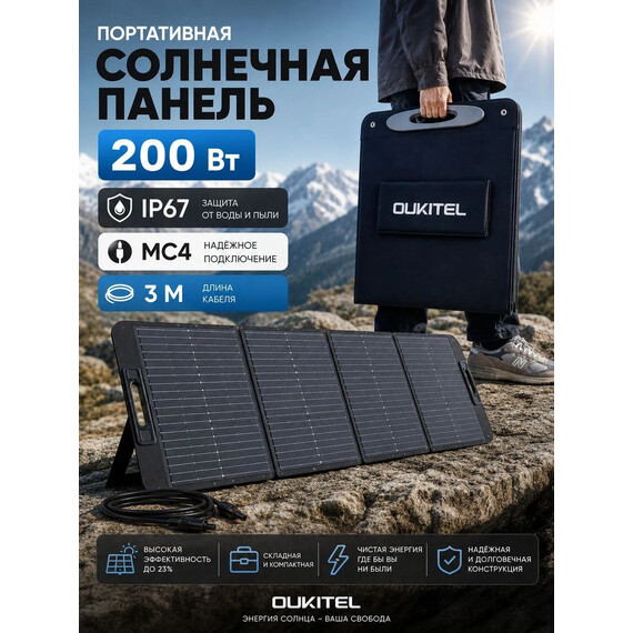 Портативная солнечная панель Oukitel PV200T - фото 7