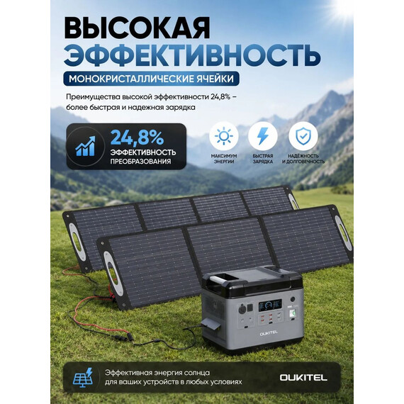 Портативная солнечная панель Oukitel PV200T - фото 9