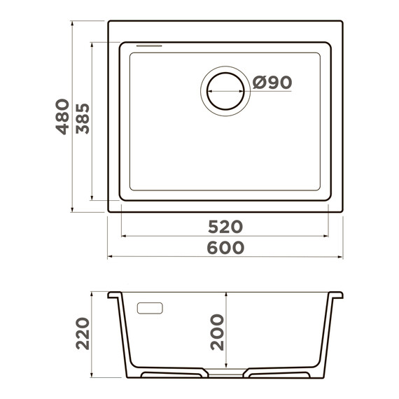 Кухонная мойка Omoikiri Omishima 60-U bl 4997513, чёрный - фото 8