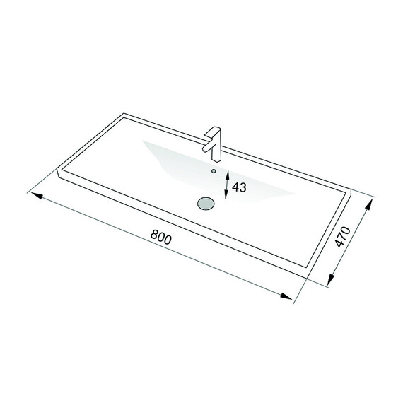 Тумба напольная с раковиной Loranto Флорена 80 см CS00105571 (раковина Монте Нео 80) светлый бетон - фото 6