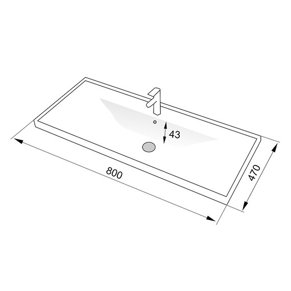 Тумба напольная с раковиной Azario Руфина 80/2Н 80 см CS00108078 (раковина Монте Нео 80) теффи - фото 6