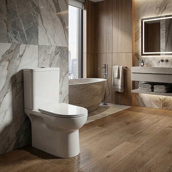 Унитаз-компакт Azario Эстела AZ-2178A с быстросъемным сиденьем микролифт - фото 7