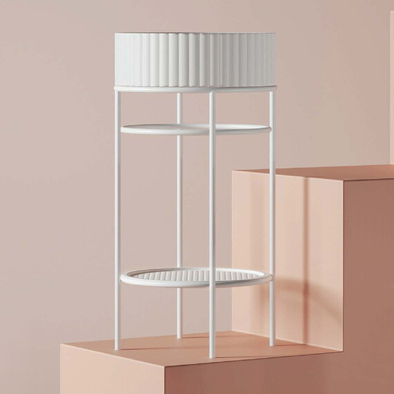 Раковина с металлической консолью ArtCeram Vogue 44 см OSL010 01 00, белый матовый - фото 