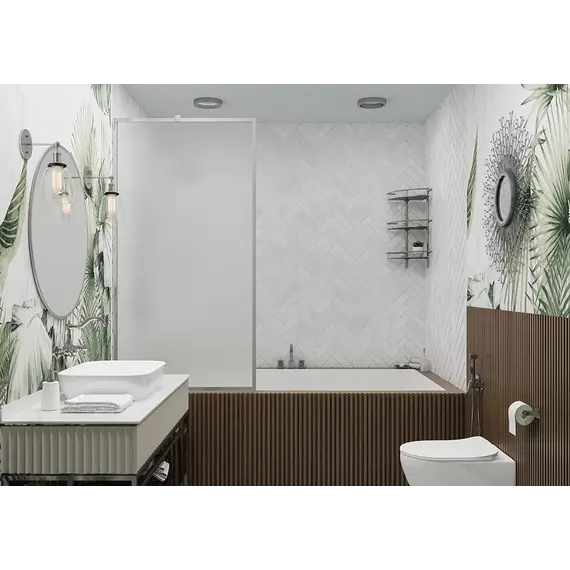Шторка для ванны Veconi 90 см PL85-90-07-C8, хром/матовое - фото 3