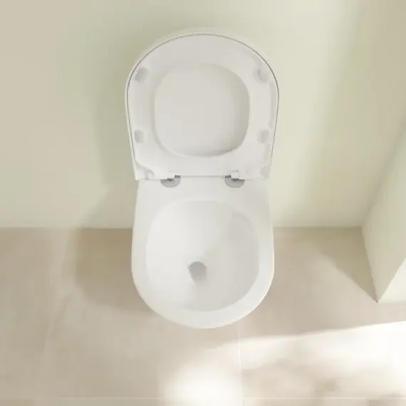 Унитаз подвесной безободковый Villeroy&Boch Subway 3.0 4670TSR1 с крышкой микролифт, CeramicPlus (система смыва Торнадо) - фото 9