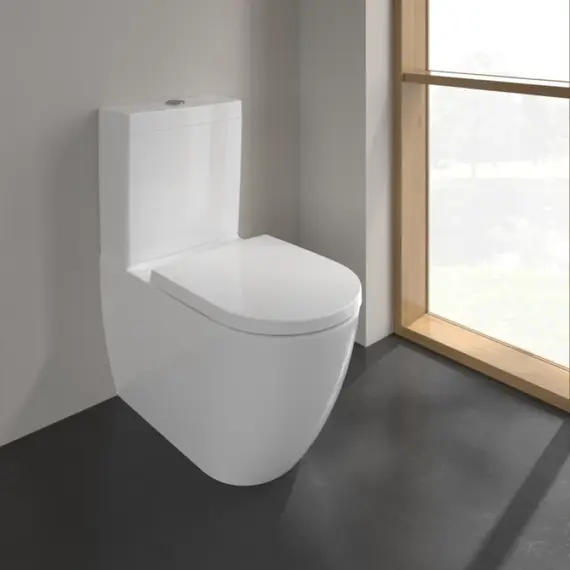 Унитаз-компакт безободковый Villeroy&Boch Subway 3.0 4672T001 (бачок 57061101) - фото 2