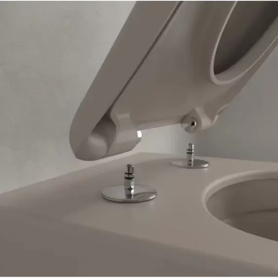 Унитаз подвесной безободковый Villeroy&Boch Antao 4674T0AM, CeramicPlus (система смыва Торнадо) almond - фото 4