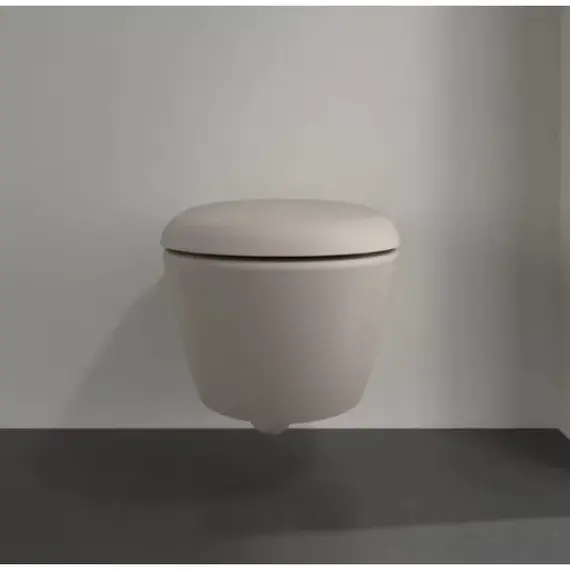 Унитаз подвесной безободковый Villeroy&Boch Antao 4674T0AM, CeramicPlus (система смыва Торнадо) almond - фото 3
