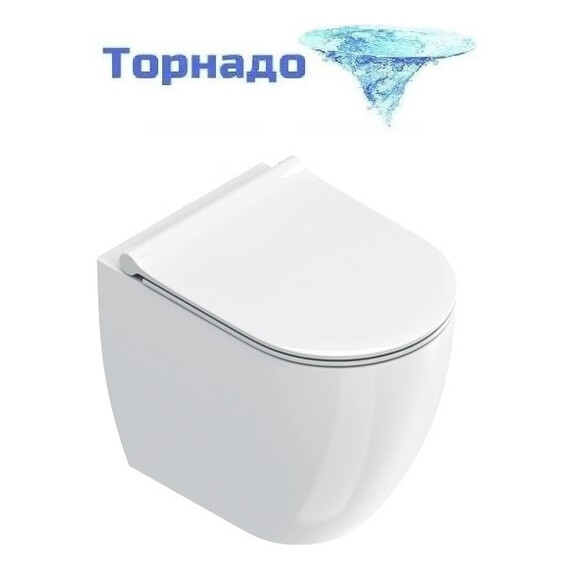 Унитаз приставной безободковый Catalano Sfera 0512500001 (система смыва Торнадо) - фото 