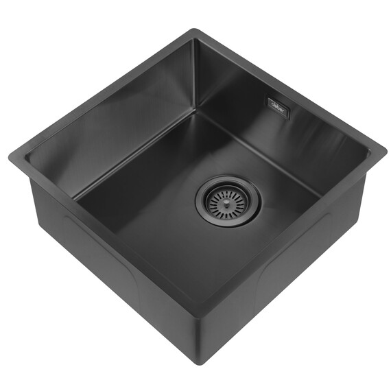 Кухонная мойка Abber Wasser Kreis AF2195MB, чёрный матовый - фото 