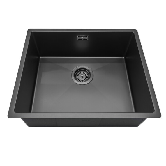 Кухонная мойка Abber Wasser Kreis AF2196MB, чёрный матовый - фото 2
