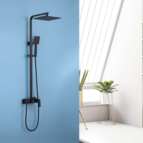 Душевая стойка Abber Daheim AF8220B, чёрный матовый - фото 3