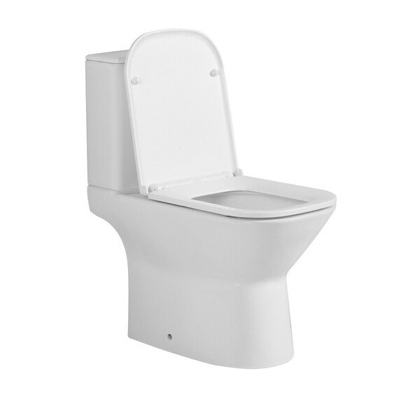 Унитаз-компакт безободковый Abber Rechteck AC1221 с крышкой микролифт (система смыва Торнадо) - фото 5