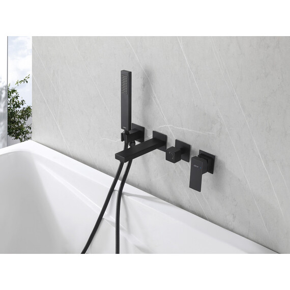 Смеситель для ванны Abber Daheim AF8230B, чёрный матовый - фото 3