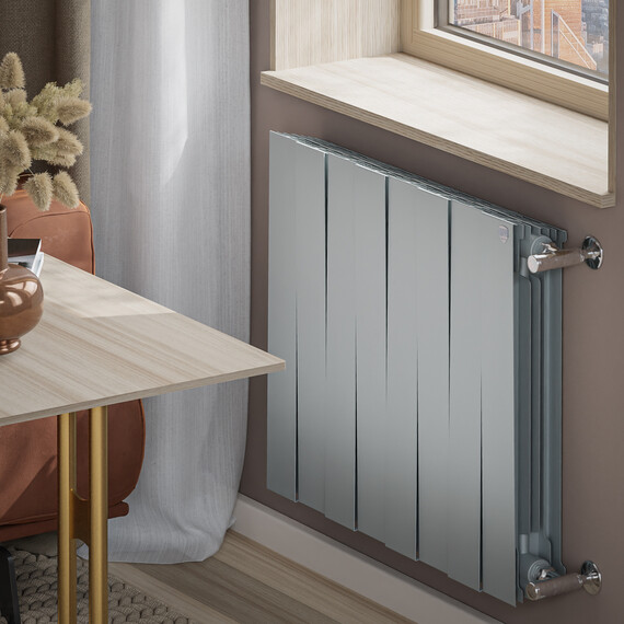 Радиатор Royal Thermo PianoForte 500 Silver Satin 650x590 мм (8 секций) - фото 5