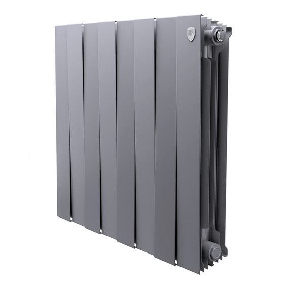 Радиатор Royal Thermo PianoForte 500 Silver Satin 650x590 мм (8 секций) - фото 