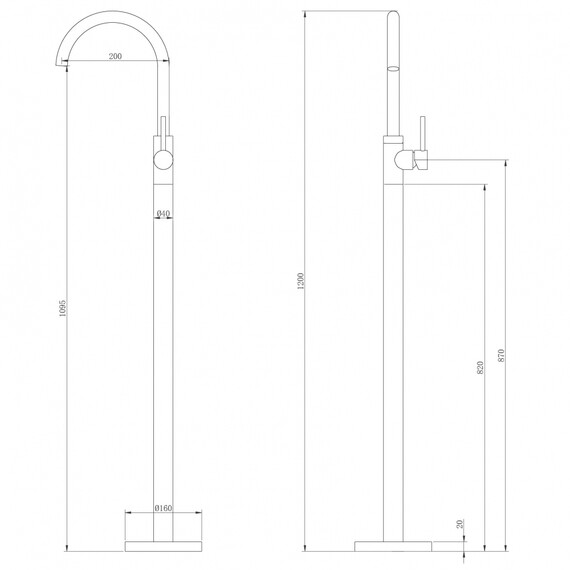 Смеситель для раковины напольный Abber Wasser Kreis AF8141MRG (со скрытой частью) розовое золото матовое - фото 7