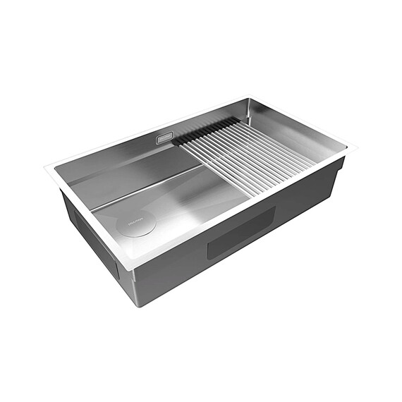 Кухонная мойка Paulmark NEXT-PRO 74-L UNI 1,2 мм PM707445-L-BS, брашированная сталь - фото 2