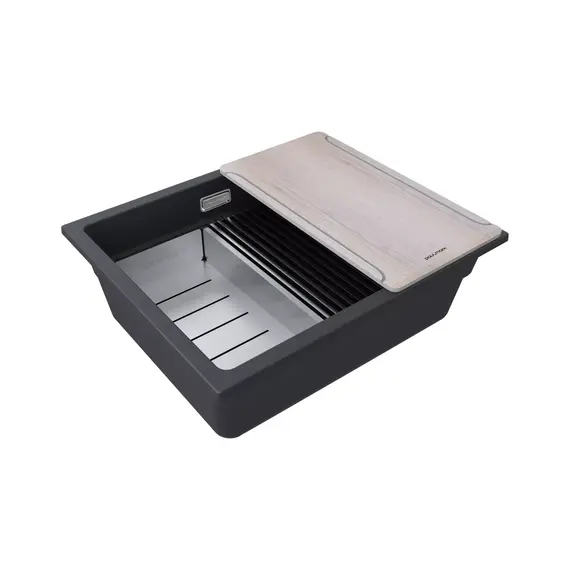 Кухонная мойка Paulmark LUMI-MULTI SINK 55 UNI LU-MULTI 55-BLM, чёрный - фото 2
