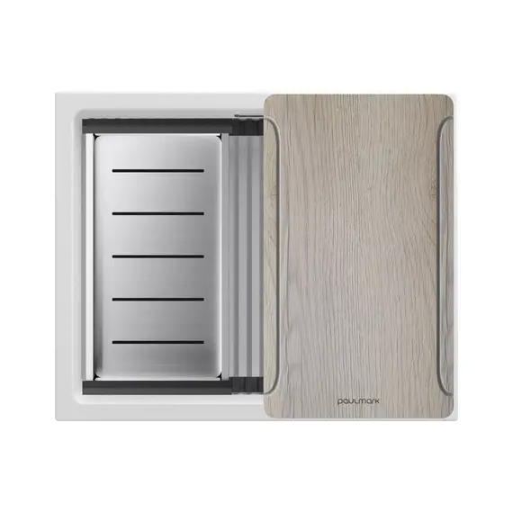 Кухонная мойка Paulmark LUMI-MULTI SINK 55 UNI LU-MULTI 55-WH, белый - фото 